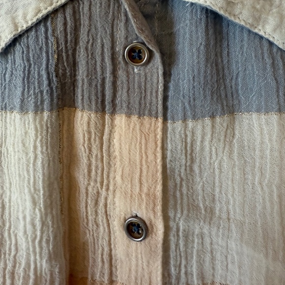 EUC - Anthropologie Holding Horses Plaid Midi Button Up Tank Top 2 - Picture 3 of 8